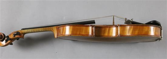 A French violin, labelled Louis Joseph Germain Luthier, A Paris Annee 1867, length of back 35.7cm